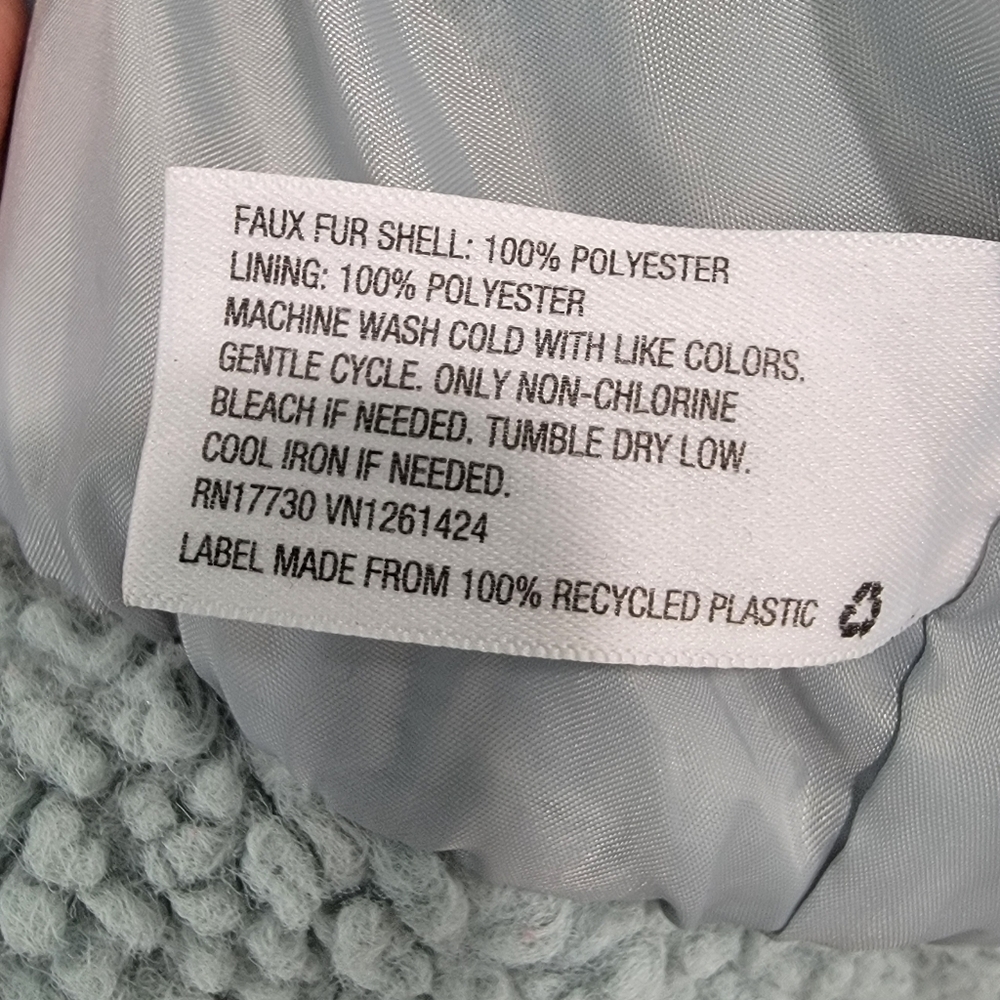 Wild Fable Teddy Sherpa Faux Fur Jacket Blue Haze XS/S Oversized - Picture 10 of 10